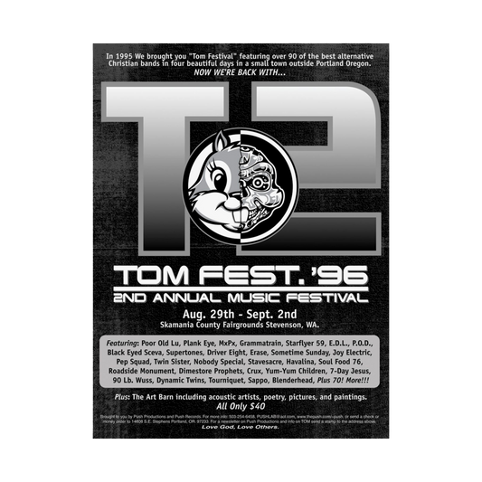 Retro T2 TOM FEST ' 96 Poster